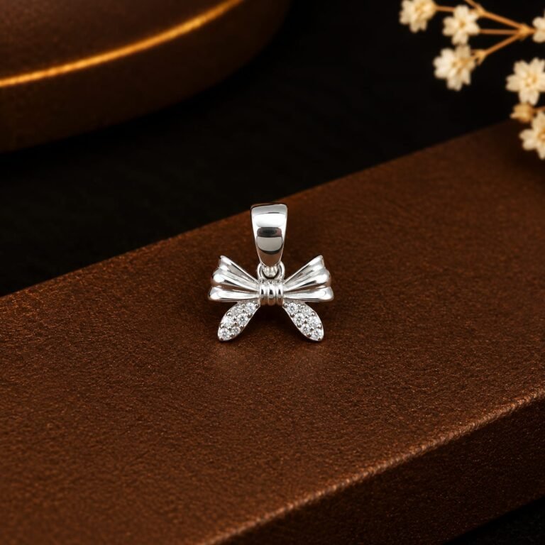 92.5 Silver Bow Pendant